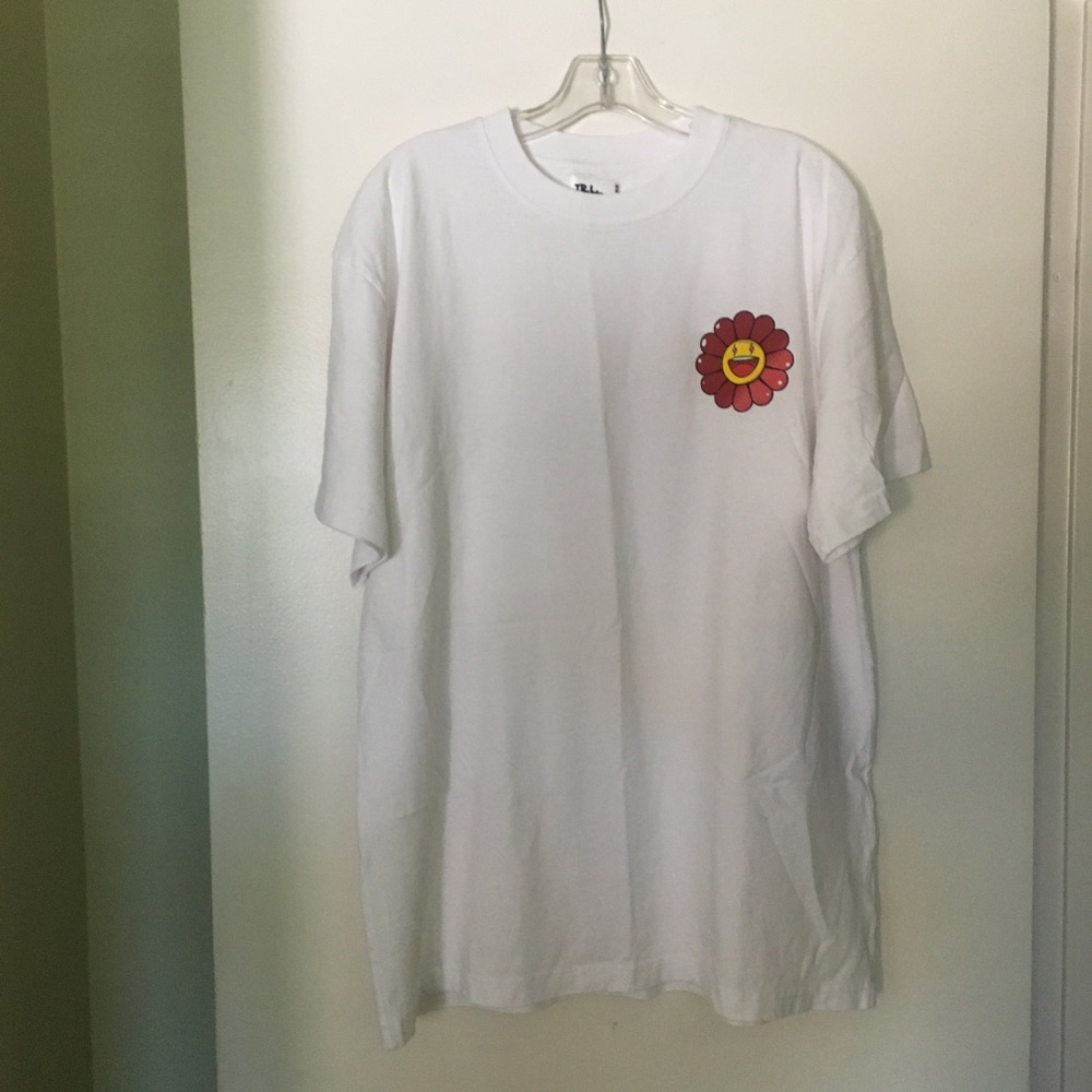 J. Balvin X Murakami Red Flower short sleeve t-shirt